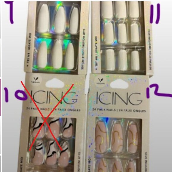 Lot of 20 Press-On Nails (Icing & Claire’s) - Picture 3 of 13